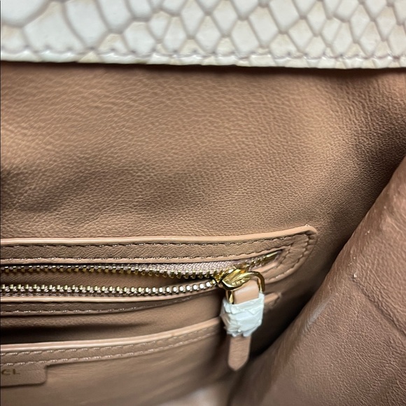 Henri Bendel White Snakeskin Satchel main image 4